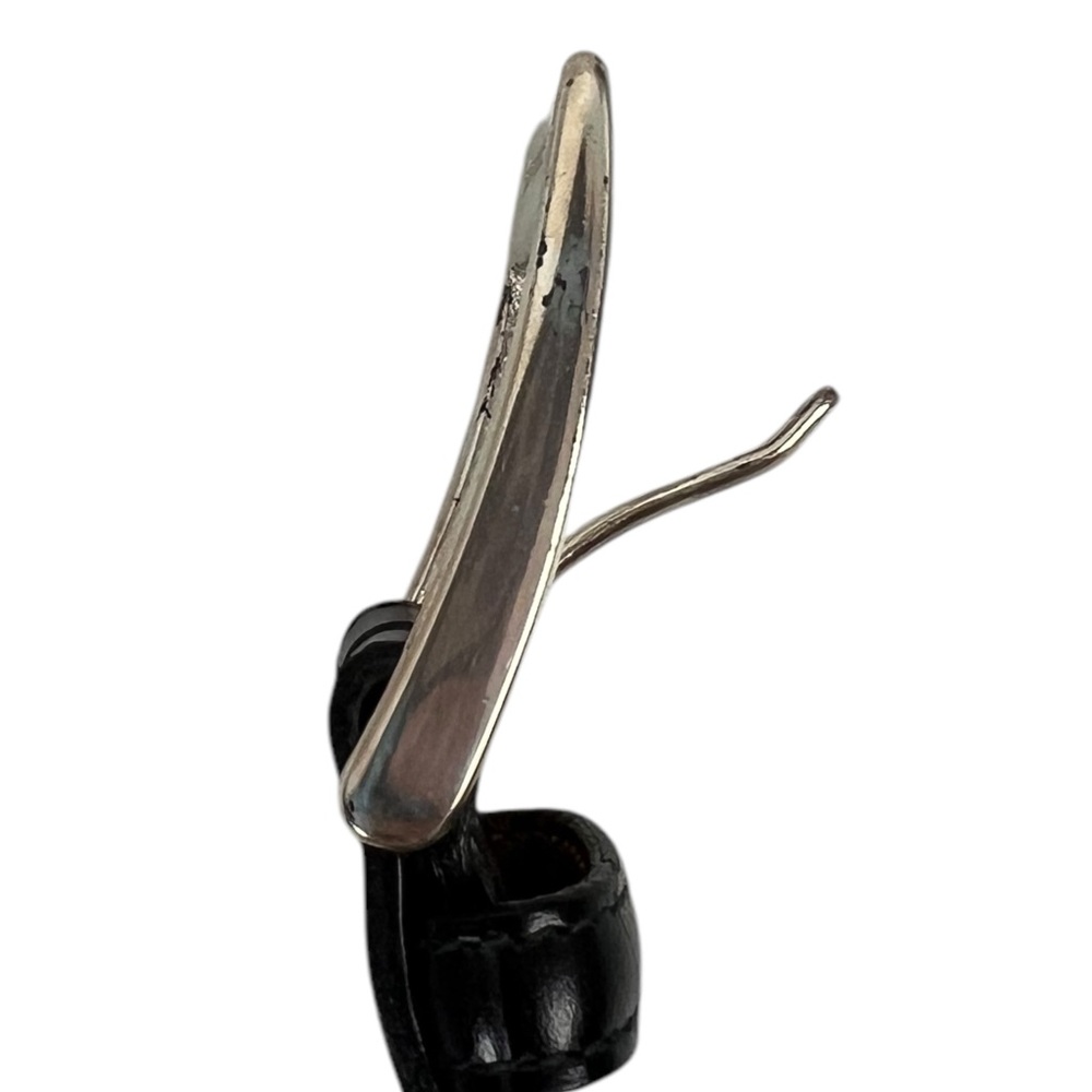 Trafalgar Mens 36 Black Embossed Italian Calfskin Leather Belt Made In USA Croc - Picture 15 of 16